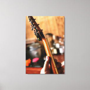 akoestische gitaar canvas afdruk