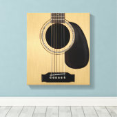 Akoestische gitaar canvas afdruk (Insitu (Houten vloer))