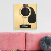 Akoestische gitaar canvas afdruk (Insitu (Woonkamer))