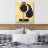 Akoestische gitaar canvas afdruk (Insitu (Slaapkamer))