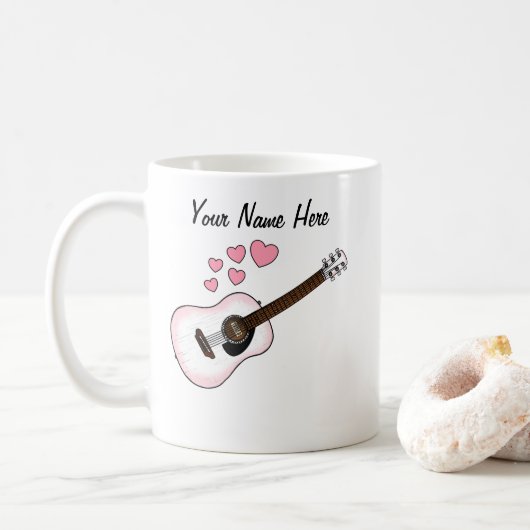 Akoestische Gitaar Custom Wedding Mok Gitarist (Met donut)