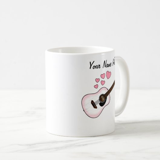 Akoestische Gitaar Custom Wedding Mok Gitarist (Voorkant rechts)