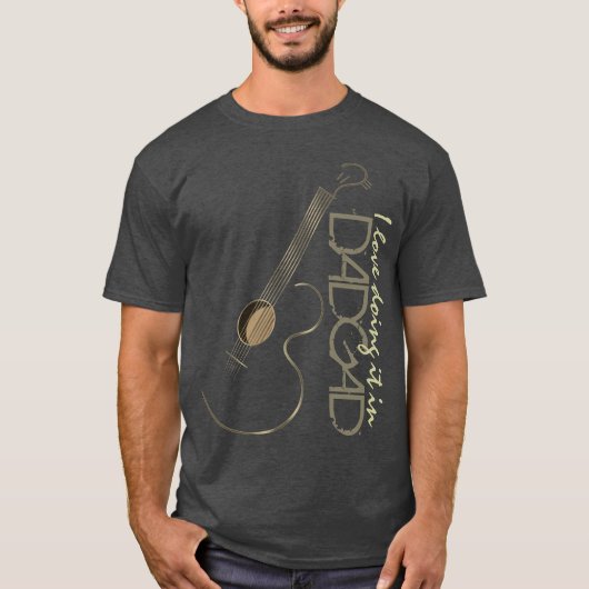 Akoestische gitaar DADGAD-afstelling T-shirt (Voorkant)