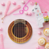 Akoestische gitaar detail papieren bordje (Feest)
