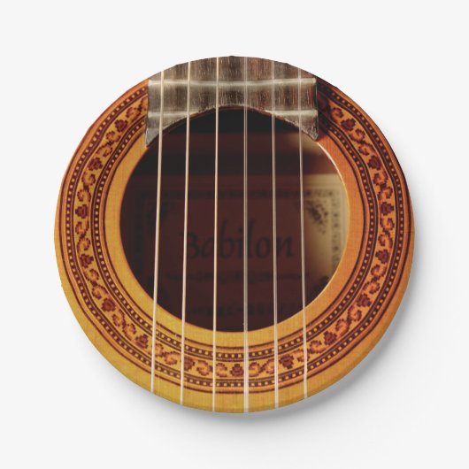 Akoestische gitaar detail papieren bordje (Voorkant)