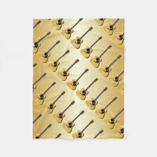 Akoestische gitaar fleece deken (Voorkant)