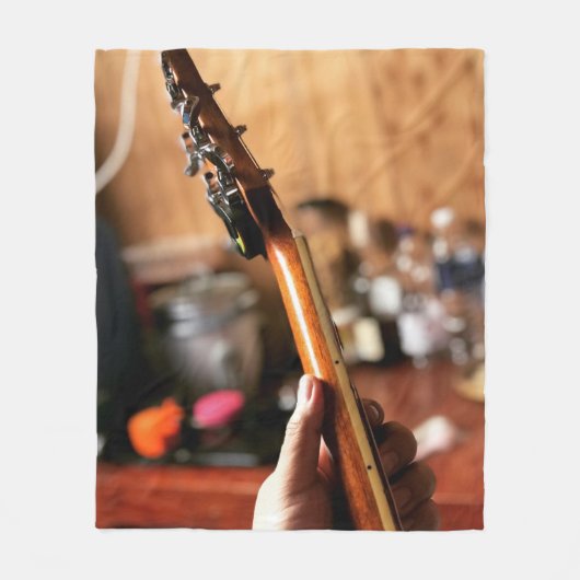  akoestische gitaar fleece deken (Voorkant)