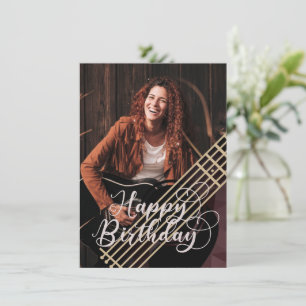 Akoestische Gitaar Foto Verjaardag Kaart
