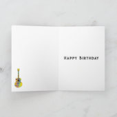 Akoestische Gitaar Funky Psychedelic Art Naam toev Kaart (Binnen)