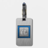 Akoestische gitaar; Geborsteld metaal-look Bagagelabel (Achterkant verticaal)