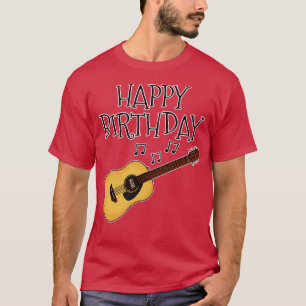 Akoestische Gitaar Gelukkige Verjaardag Gitarist M T-shirt
