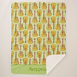 Akoestische Gitaar Gepersonaliseerde Sherpa Deken