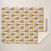 Akoestische Gitaar Gepersonaliseerde Sherpa Deken (Voorkant (horizontaal))