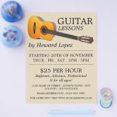 Akoestische gitaar, gitaarlessen Adverteren flyer (Enkel)