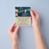 Akoestische gitaar, gitaarlessen Adverteren flyer (Hand)