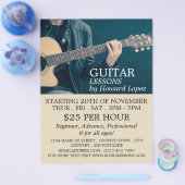 Akoestische gitaar, gitaarlessen Adverteren flyer (Enkel)