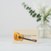 Akoestische gitaar, gitarist, professioneel muzika visitekaartje (Staand voorkant)