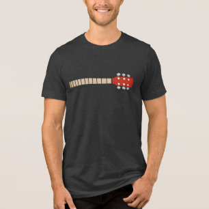 Akoestische Gitaar Hals houtskool zwart Tri-Blend Shirt