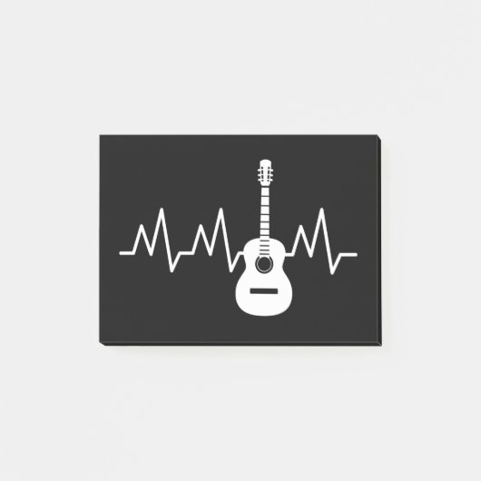 Akoestische Gitaar Hartslag Post-it® Notes (Voorkant)