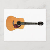 Akoestische gitaar horizontaal briefkaart (Voorkant)