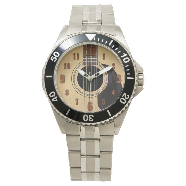 Akoestische gitaar horloge (Voorkant)