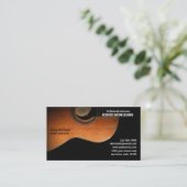 akoestische gitaar-instructeur visitekaartje (Staand voorkant)