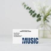 akoestische gitaar-instructeur visitekaartje (Staand voorkant)