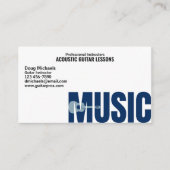 akoestische gitaar-instructeur visitekaartje (Voorkant)