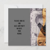 akoestische gitaar jazz jam-uitnodiging kaart (Achterkant)