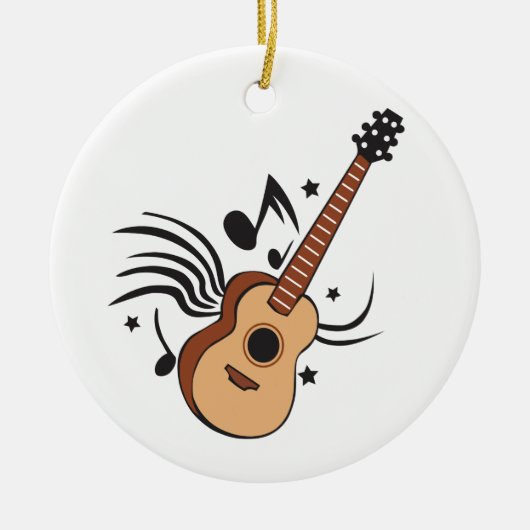 Akoestische gitaar keramisch ornament (Voorkant)