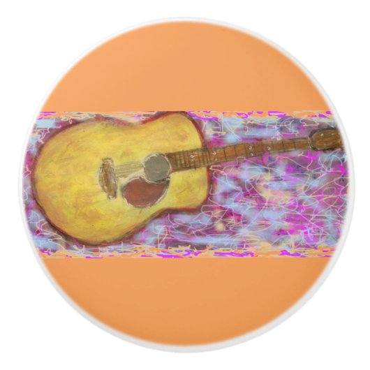 Akoestische gitaar keramische knop (Voorkant)