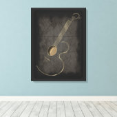 Akoestische gitaar Logo Canvas kunst aan de muur (Insitu (Houten vloer))