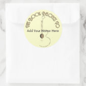 Akoestische Gitaar Logo Design Bookplate Stickers (Tas)