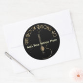 Akoestische Gitaar Logo Design Bookplate Stickers (Envelop)
