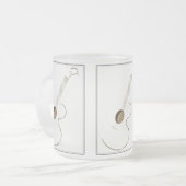 Akoestische gitaar Logo Design Mokken (Voorkant links)