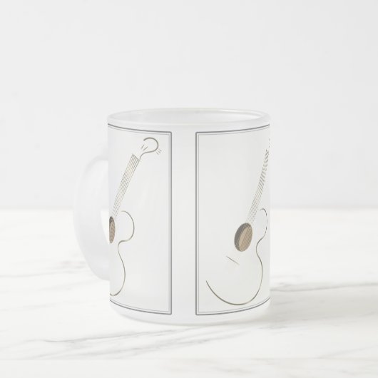 Akoestische gitaar Logo Design Mokken (Voorkant links)