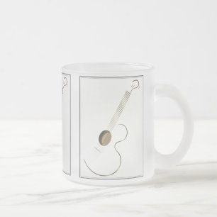 Akoestische gitaar Logo Design Mokken