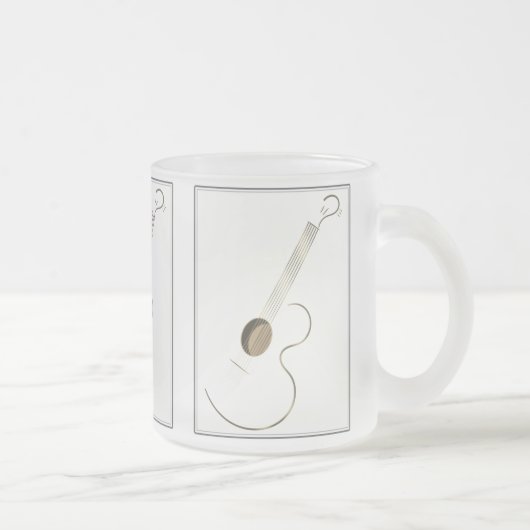 Akoestische gitaar Logo Design Mokken (Rechts)