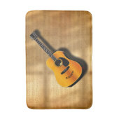 Akoestische  gitaar met aangepaste muzikant badmat (Voorkant Verticaal)