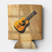 Akoestische  gitaar met aangepaste muzikant blikjeskoeler (Achterkant)