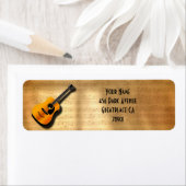 Akoestische gitaar met aangepaste muzikant etiket (Insitu)
