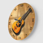 Akoestische gitaar met aangepaste muzikant grote klok (Hoek)