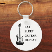 Akoestische  gitaar met aangepaste muzikant sleutelhanger (Voorkant)