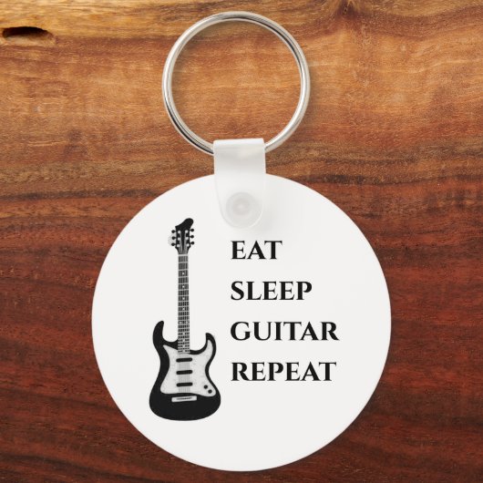 Akoestische  gitaar met aangepaste muzikant sleutelhanger (Voorkant)