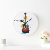  akoestische gitaar met Spletters verf Grote Klok (Huis)