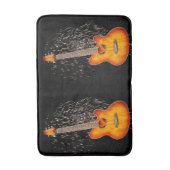 akoestische gitaar met vuurwerk, badmat (Voorkant Verticaal)