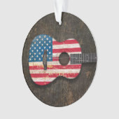 Akoestische gitaar met zwarte vlag ornament (voorkant)