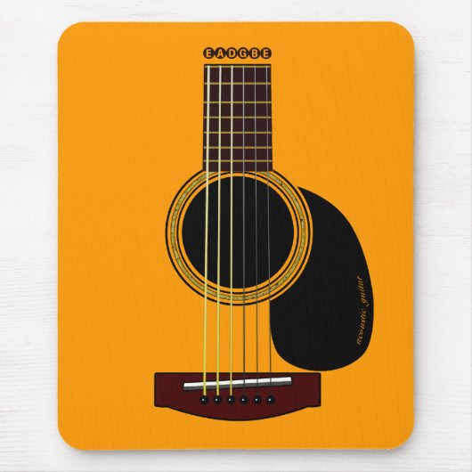 akoestische gitaar mousepad muismat (Voorkant)