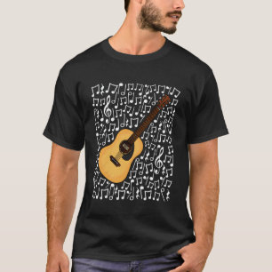 Akoestische Gitaar Muzieknoten Gitarist Muziek The T-shirt