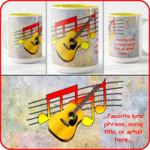 Akoestische Gitaar & Muzieknoten -
